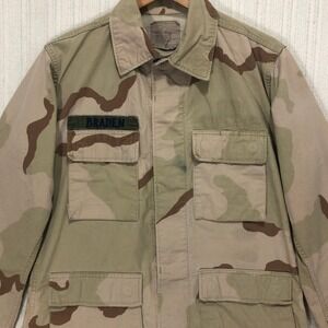US‎ Military 3 Color Desert Camo BDU Field Jacket Small Regular Braden Name Tape